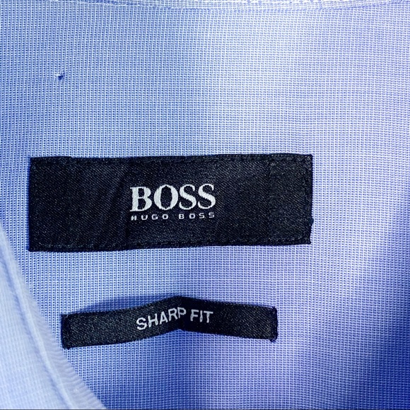 🧤SOLD🧤Hugo Boss Sharp Fit Miles Blue Dress Shirt - Picture 3 of 8